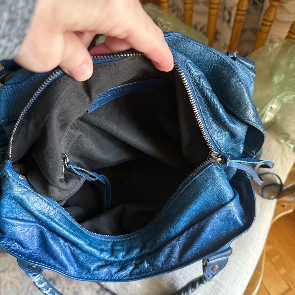 BALENCIAGA 2004 Dark Turquoise Purse (Moto City), Rare Color/HTF - Picture 10 of 16